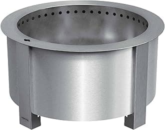 Breeo Smokeless FIrePit (X Series 24, Stainless Steel) | 27.5 inch Smokeless Fire Pit for Outside | 62 Pounds | Ideal for Families Compatible with Wide Range of Breeo Accessories
