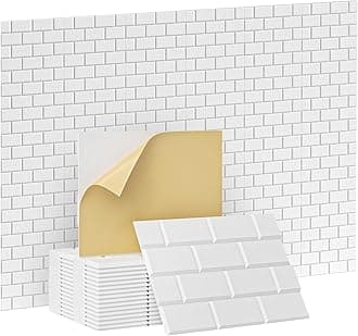 Soundproof Wall Panels, Kuchoow Sound Proof Panels for Walls,Self-Adhesive 18 Pack Brick Acoustic Wall Panels Sound Absorbing Sound Panels for Walls Décor,Home, Office 16"X12"X0.4"