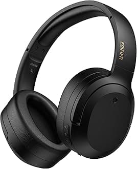 W820NB Plus Hybrid Active Noise Cancelling Headphones - LDAC Codec - Hi-Res Audio Wireless & Wired - Fast Charge - 49H Playtime - Over Ear Bluetooth V5.2 Headphones- Black