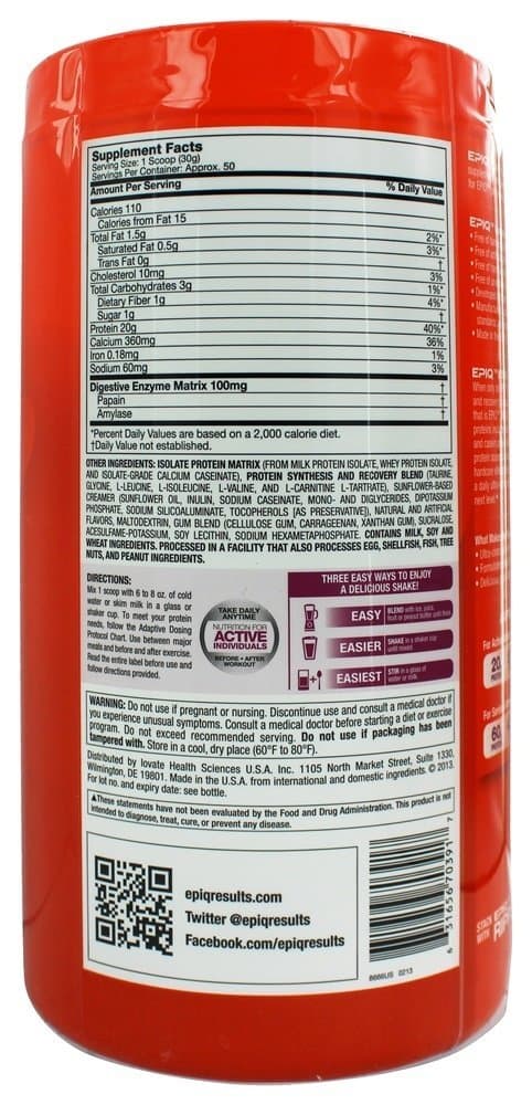 EPIQ Isolate Vanilla 3 lbs.