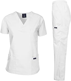 Dagacci Scrubs Medical Uniform Women and Man Scrubs Set Medical Scrubs Top and Pants