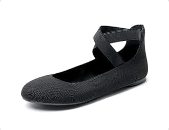 DREAM PAIRS Women's Comfortable Fashion Elastic Ankle Straps Flats Shoes