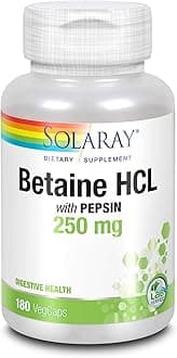 Solaray, HCL with Pepsin, 230 mg, 180 VegCaps