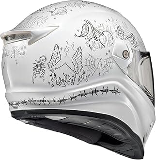 ScorpionEXO Covert FX Full Face Adult Motorcycle Helmet Street Fighter Style - Bluetooth Ready Speaker Pockets DOT ECE The Litas 2 (White - X-Large)