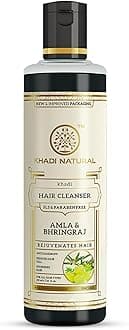 Khadi Natural Ayurvedic A mla And Bhringraj Hair Cleanser(Shampoo), Sls And Paraben Free, 210 ml
