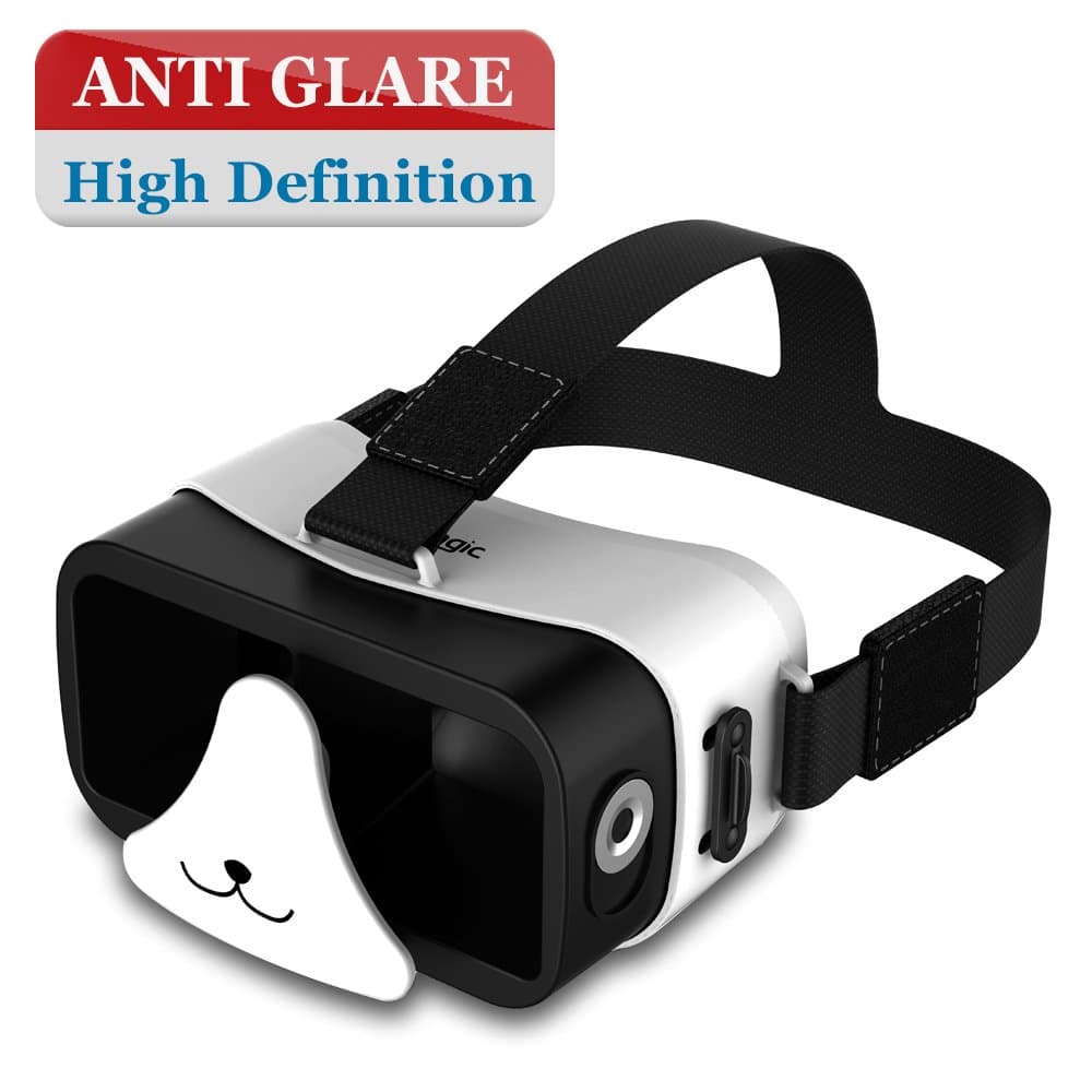 3D Panda Mini VR Device With Magnetic Trigger for Gift for Child,Upgraded Ultra Light Portable Virtual Reality Headset Version Glasses for iPhone 6s Nexus 6 Samsung Galaxy s5 s6