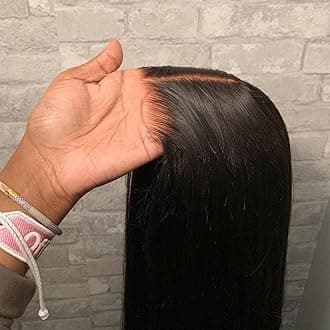 20 Inch Glueless Wigs Human Hair Pre Plucked Straight Lace Front Wigs Human Hair For Black Women 180% Density Hd Lace Frontal 4x4 HD Lace Wear And Go Glueless Wig For Beginner.