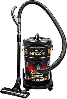 Hitachi Drum Vacuum Cleaner 2300 Watts, 21 Liters Dust Capacity, Removable & Washable Filter, Rug-Floor Nozzle With Multi Angle Head, Best For Home, Office & Mosque, MADE IN JAPAN - CV9800YJ240BR