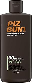 Piz Buin Moisturising Sun Lotion SPF 30 (200ml), Water-Resistant Piz Buin 30 Sunscreen with Advanced UVA/UVB Protection, Skincare with Glycerin and Feverfew PFE Plant Extract
