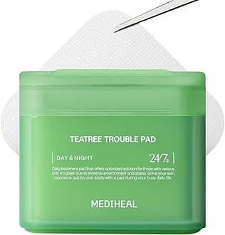 Teatree Trouble Pad | Square Cotton Facial Toner Pads With Tea Tree & Lactobacillus | Soothing To Calm Sensitive & Acne Prone Skin-| Vegan Face Gauze | 100 Pads