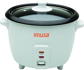 IMUSA USA GAU-00013 Electric Nonstick Rice Cooker 8-Cup (Uncooked) 16-Cup (Cooked), White