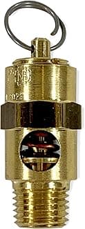 Brass, 1/4" NPT Industrial Soft Seat Safety Pressure Relief Valve, Made In The USA (35 PSI / 39 SCFM)