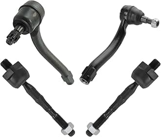 TRQ Front Inner and Outer Tie Rod Set 4 Piece Compatible with 2011-2012 Infiniti G25 2010-2013 G37 2015 Q40