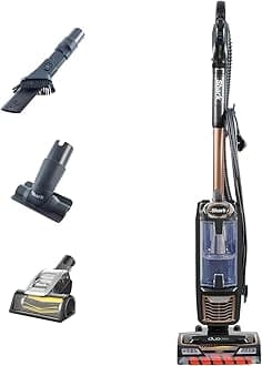 Shark Corded Upright Vacuum Cleaner, 0.83L with Anti Hair Wrap Technology & DuoClean, Pet Model, Powered Lift-Away, LED Headlights, Anti-Allergen, 8m Cord, 750W, 4 Attachments, Black/Copper NZ801UKTBK