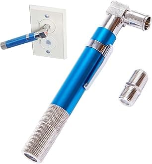 Coaxial Pocket Toner Pocket Continuity Tester(Tracer) and Toner with Light&Buzzer Voltage Toner and Barrel Connector Bundle for Testing Coax Cable, RG6, RG59, CATV Wire Tracer