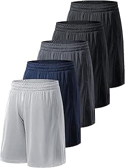 ProfectorsMen's Athletic Shorts with Pockets and Elastic Waistband Quick Dry Activewear Workout Shorts for Men