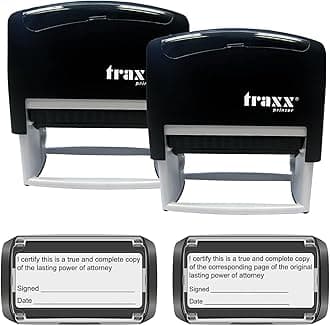 I Certify This is a True Copy/Corresponding Page of Original Lasting Power of Attorney [2 Pack] - for Solicitors, Financial Advisors Stock Rubber Stamp - Traxx 9015 …
