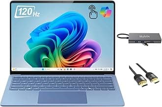 MicrosoftSurface Laptop 7 Copilot+ PC, 13.8" HDR Touchscreen, 12-Core Qualcomm Snapdragon X Elite, Qualcomm Adreno GPU, 16GB RAM, 1TB SSD, WiFi 7, Backlit, 11-in-1 Hub, HDMI Cable, Win 11, Sapphire