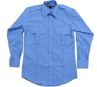 First Class 100% Polyester Long Sleeve Men's Uniform Shirt Black