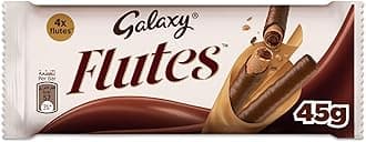 Flutes Chocolate, 4 Fingers, 45g, Share Moments of Galaxy Chocolate Pleasure, Light Crunchy Wafer