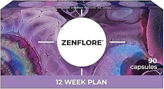 Zenflore 12 Week Plan - by PrecisionBiotics - Probiotics Supplement with Unique Bifidobacterium Longum Bacteria Strain 1714 + Vitamin B6 and B12 - for Mental Performance - 90 Capsules