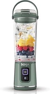 Ninja Blast Portable Blender, 530ml, Leakproof Lid & Sip Spout, Powerful Cordless Mini Blender, Rechargeable, Portable Smoothies, Protein Shakes, Blends Ice & Frozen Fruit, Forest Green, BC151UKEM