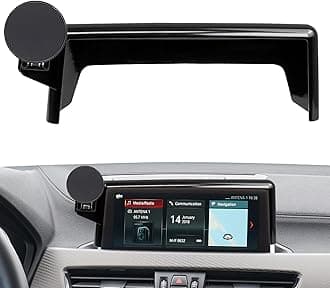 Car Phone Holder Compatible with BMW X1 2016-2022 / BMW X2 2018-2023 Accessories 8.8 inch Touchscreen Fixed Clip,360°Rotation Magnetic Phones Mount for Phones (not fit 6.5 inch)