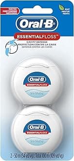 Oral-B EssentialFloss Cavity Defense Dental Floss, 50 M, 2 Pack