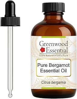 Pure Bergamot Essential Oil (Citrus bergamia) with Glass Dropper Steam Distilled 120ml (4 oz)