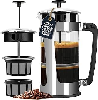Espro Coffee Press P5-32 oz, Glass Carafe and Stainless Steel Cage
