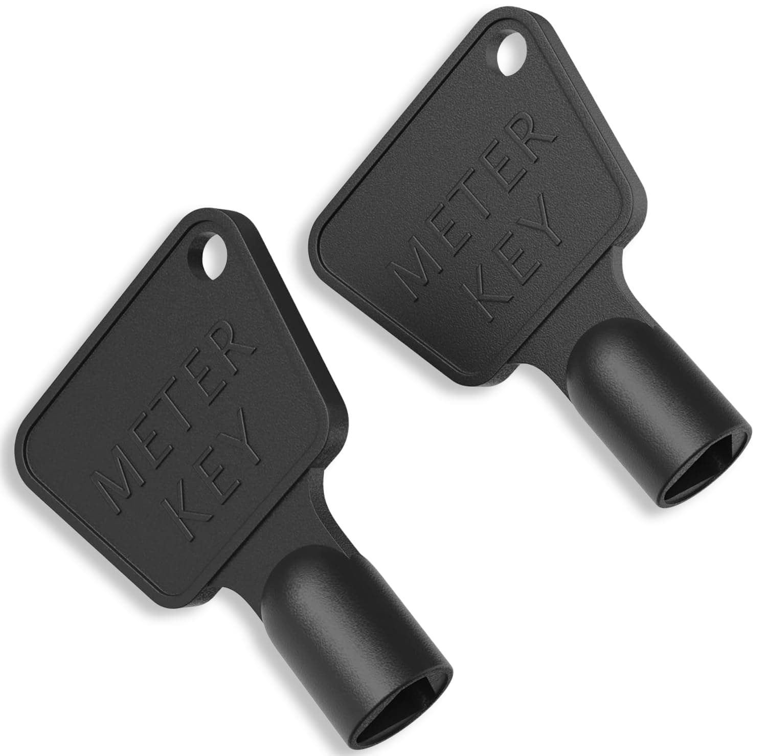 2 Pack Triangular Utility Access Tools — Black Plastic Gas and Electric Cabinet Openers | Ideal for Meter & Service Panels