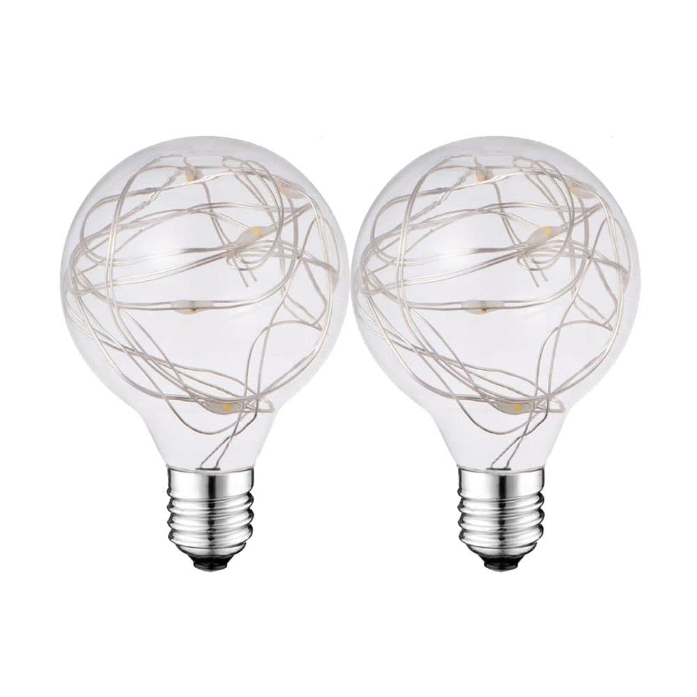 Classyke G40 LED Globe String Lights Replacement Bulbs for Indoor Outdoor Patio Cafe Bistro Deck Party Wedding Gazebo Backyard Bedroom Weatherproof（2 Pack）