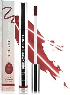 Peel Off Lip Stain - Waterproof & TransferProof Lip Tint Stain Peel Off Long Lasting Matte Finish,Non-Stick Cup Lip Liner Stay-N,1 Count for All Skin Types.#06