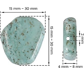 Coiris 25 Pcs Turquoise Gemstone Ultra-Small Irregular Shape Chips Stone Loose Beads for Jewelry Making(ZS-1134-XS)