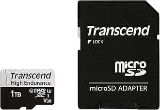 Transcend Heavy Duty MicroSD 1TB UHS-I U3 V30 Class 10 Dash Cam for Security Camera Nintendo Switch Tested with SD Card Converter Adapter TS1TUSD350V