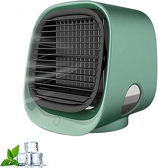 Airabreeze Portable Air Conditioner, Airabreeze Air Conditioner, 90-Second Cooling, Quiet Operation, Energy Efficient Mini Ac with 4 Speeds & Nightlight for Rooms up to 250 Sq.Ft (Green)