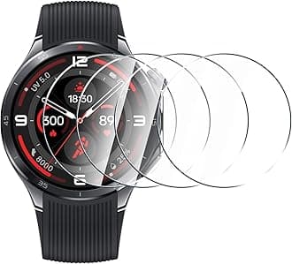 (4 Pack Screen Protector for Oneplus Watch 3, Impact-Protection, Anti-Shatter, Anti-Scratch, HD Clear, Bubble Free for Oneplus Watch 3 Tempered Glass