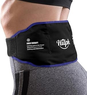 Hilph Ice Pack for Back Pain Relief, Reusable Lower Back Ice Pack Hot Cold Compression Therapy Lumbar Ice Pack for Back Injuries, Sciatic Nerve, Herniated or Degenerative Disc, Tailbone Pain-Black