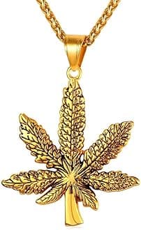 U7 Punk Necklaces Stainless Steel 18K Gold Plated Large Hip Hop Dagger/Knife/Sword/Steampunk Gear/Large Razor Blade Pendant Necklace for Men Women, Chain 22-24 Inches