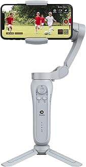 XbotGo AI Sports Gimbal, Auto Sports Gimbal Camera for Team Tracking, AI-Powered 3-Axis Gimbal Stabilizer for Football & Basketball Recording, Live Streaming, Portable & Foldable, Support iOS Android