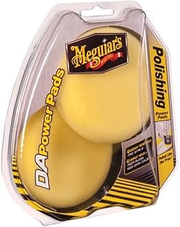 Meguiar’s 4” DA Polishing Power Pads G3508 - Polishing Pad Kit Includes 2 Foam Pads for Light Swirl Removal or Adding Gloss, Intended for DA Power System Tool and your Favorite Polish or Glaze, 2 Pads
