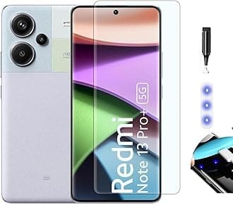NISHTECH Advanced HD+ Curved UV Tempered Glass Full Screen Protector Designed for Redmi Note 13 Pro Plus 5G || Full Screen Coverage with Easy Installation Kit (Anti-Scratch)