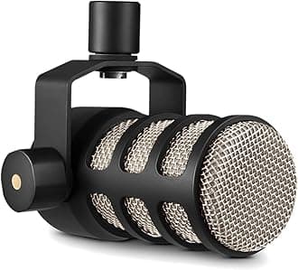 RØDE PodMic Broadcast-quality Dynamic Microphone with Integrated Swing Mount for Podcasting, Streaming, Gaming, and Voice Recording (Black)