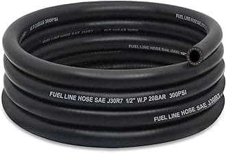 1/2 Fuel Line, NBR Rubber 1/2 Fuel Hose Nylon Braided, Fuel Line Hose for Automotive Vehicles(10FT)