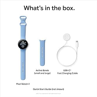 Google Pixel Watch 2 with the Best of Fitbit and Google - Heart Rate Tracking, Stress Management, Safety Features - Android Smartwatch - Polished Silver Aluminum Case - Porcelain Active Band - Wi-Fi