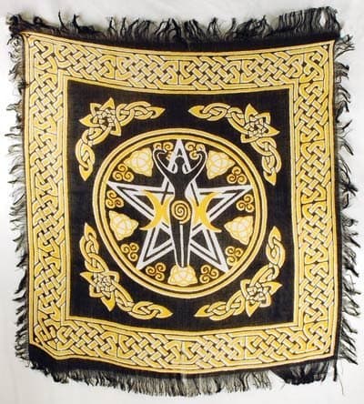 Pentagram Goddess Alter Cloth