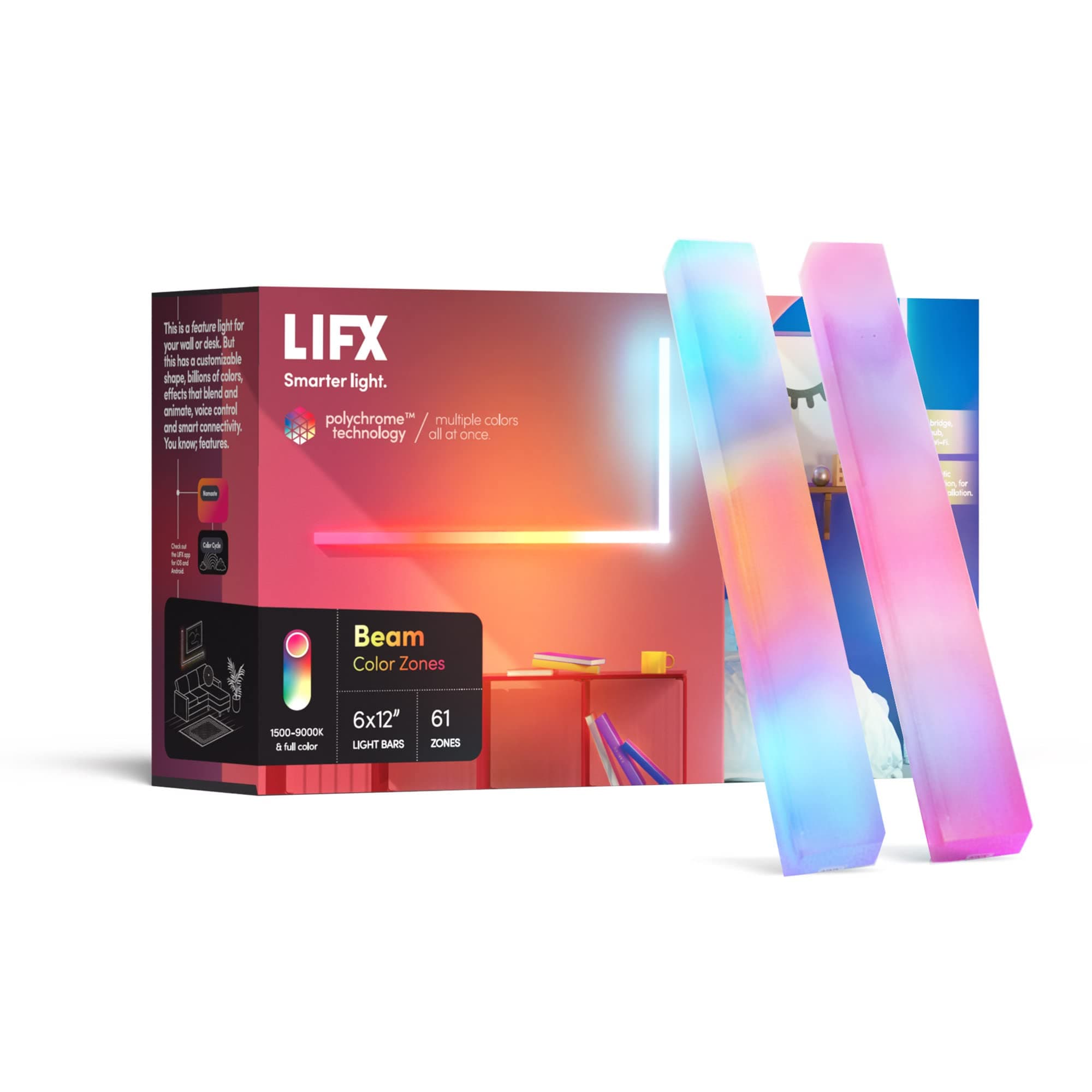 LIFX Beam Seamless Light Module, Adjustable, Multicolor, Dimmable No Hub Required, Compatible with Alexa, Apple HomeKit, Google Assistant, 6 Pack Beams and 1 Corner Kit