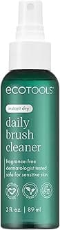 EcoTools Daily Makeup Brush Cleanser Spray, Quick Drying, Fragrance Free & Dermatologist Tested, Travel Size, TSA Approved, Cruelty-Free & Vegan 3 fl oz./89 ml. Bottle