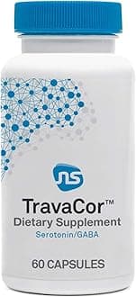 TravaCor - 5-HTP, L-Theanine, Folate, Magnesium, Vitamin B6 + B12 Supplement - Helps Promote Sleep, Improve Mood, Support Serotonin Production and Reduce Stress + Anxiousness (60ct)