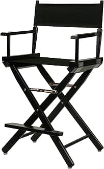 24" Director's Chair Black Frame-Black Canvas